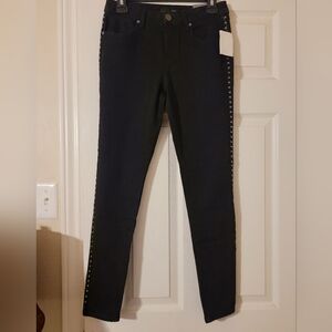 NWT- Black Skinny Jeans with Silver Studs